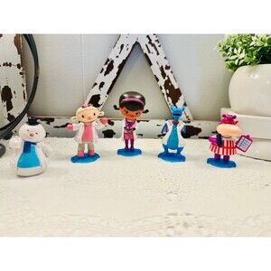 Disney Junior 5 Piece Doc McStuffins Doctor Play Figures or Cake Toppers